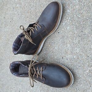 Alpine Design WP Oiled Brown Leather Lined Mid-Cut Chukka Boots Size 10